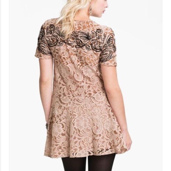 Free people lace semi-transparent mini dress - Picture 2 of 10